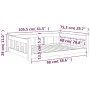 Cama para perros madera maciza de pino negro 105,5x75,5x28 cm de , Camas para perros - Ref: Foro24-820206, Precio: 104,77 €, ...