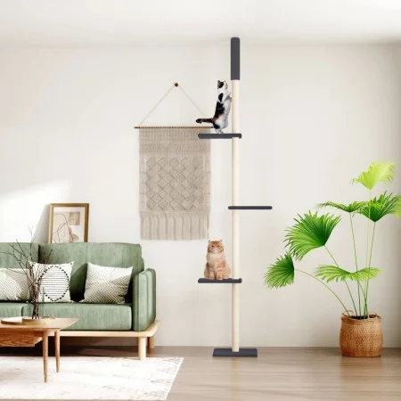 Árbol rascador gatos suelo a techo gris oscuro 267,5-297,5 cm de , Mobiliario para gatos - Ref: Foro24-171707, Precio: 75,23 ...