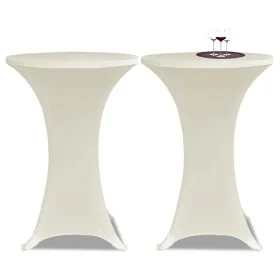 2 Manteles color crema ajustados para mesa de pie - 70 cm diámetro by , Covers - Ref: Foro24-241208, Price: 28,48 €, Discount: %