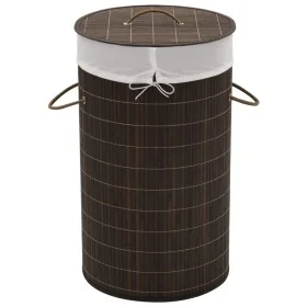 Cesto de la ropa de bambú redondo marrón oscuro by , Laundry baskets - Ref: Foro24-242724, Price: 32,44 €, Discount: %