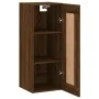 Armario de pared madera ingeniería marrón roble 34,5x34x90 cm by , Sideboards - Ref: Foro24-835025, Price: 50,80 €, Discount: %