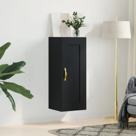 Armario de pared madera de ingeniería negro 34,5x34x90 cm de , Aparadores - Ref: Foro24-835019, Precio: 51,07 €, Descuento: %