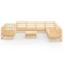Juego de muebles de jardín 10 piezas madera maciza de pino by , Garden sets - Ref: Foro24-3075919, Price: 601,75 €, Discount: %