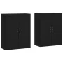 Armarios de pared 2 uds madera de ingeniería negro by , Sideboards - Ref: Foro24-3197890, Price: 171,15 €, Discount: %