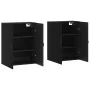 Armarios de pared 2 uds madera de ingeniería negro by , Sideboards - Ref: Foro24-3197890, Price: 171,15 €, Discount: %