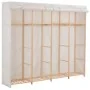 Armario de tela blanco 200x40x170 cm by , Wardrobes - Ref: Foro24-248200, Price: 167,89 €, Discount: %