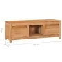 Mueble de TV madera maciza de teca 100x30x35 cm by , TV Furniture - Ref: Foro24-288900, Price: 170,42 €, Discount: %