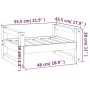 Cama para perros madera maciza de pino gris 55,5x45,5x28 cm de , Camas para perros - Ref: Foro24-821469, Precio: 31,44 €, Des...