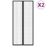 Mosquiteras para puerta bloque magnético 2 uds negro 210x90 cm de , Mosquiteras para ventanas - Ref: Foro24-314686, Precio: 1...