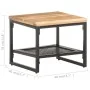 Mesa auxiliar de madera maciza de acacia 40x40x35 cm by , Side tables - Ref: Foro24-320243, Price: 64,15 €, Discount: %