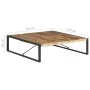 Mesa de centro madera de mango rugosa 140x140x40 cm by , Coffee table - Ref: Foro24-321576, Price: 379,20 €, Discount: %
