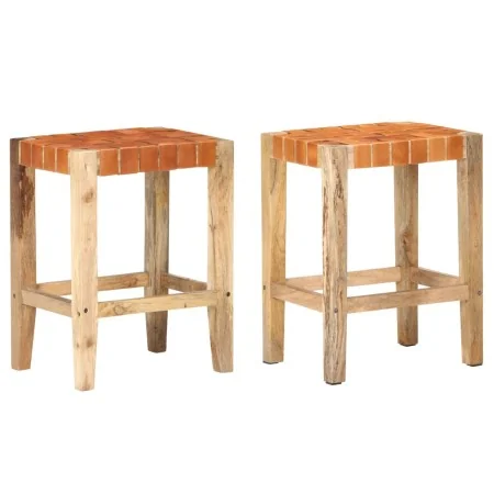 Taburetes de bar 2 piezas cuero auténtico marrón 60 cm von , Küchenhocker - Ref: Foro24-321831, Preis: 143,63 €, Rabatt: %