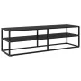 Mueble para TV negro con vidrio negro 140x40x40 cm von , TV-Möbel - Ref: Foro24-322864, Preis: 120,62 €, Rabatt: %