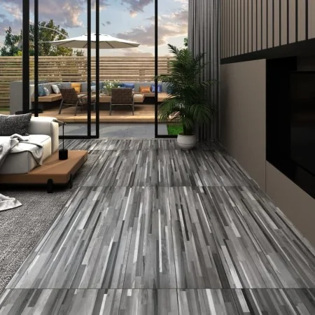 Lamas para suelo autoadhesivas PVC gris a rayas 5,21 m² 2mm by , Floors and carpets - Ref: Foro24-330187, Price: 78,87 €, Dis...