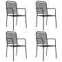Juego de comedor jardín 5 pzas acero y cuerda de algodón negro von , Gartensets - Ref: Foro24-3156536, Preis: 325,42 €, Rabat...