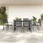Juego de comedor para jardín 7 piezas acero y textilene negro by , Garden sets - Ref: Foro24-3200729, Price: 388,83 €, Discou...