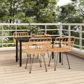 Juego de comedor de jardín 5 piezas ratán sintético by , Garden sets - Ref: Foro24-3157861, Price: 386,53 €, Discount: %