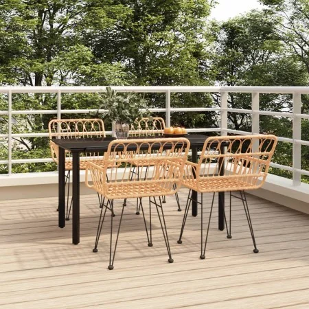 Juego de comedor de jardín 5 piezas ratán sintético von , Gartensets - Ref: Foro24-3157861, Preis: 392,50 €, Rabatt: %