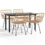 Juego de comedor de jardín 5 piezas ratán sintético von , Gartensets - Ref: Foro24-3157861, Preis: 392,50 €, Rabatt: %