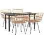 Juego de comedor de jardín 5 piezas ratán sintético von , Gartensets - Ref: Foro24-3157861, Preis: 392,50 €, Rabatt: %