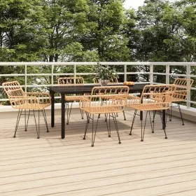 Juego de comedor de jardín 7 piezas ratán sintético by , Garden sets - Ref: Foro24-3157863, Price: 575,89 €, Discount: %