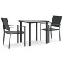 Juego de comedor para jardín 3 piezas ratán sintético y acero von , Gartensets - Ref: Foro24-3187019, Preis: 166,70 €, Rabatt: %