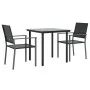Juego de comedor para jardín 3 piezas ratán sintético y acero von , Gartensets - Ref: Foro24-3187019, Preis: 166,70 €, Rabatt: %