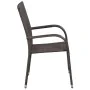 Juego de comedor para jardín 7 piezas negro y marrón de , Conjuntos de jardín - Ref: Foro24-3099405, Precio: 481,70 €, Descue...