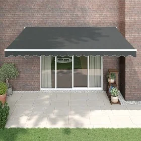 Toldo retráctil automático gris antracita 4x3 m by , Awnings - Ref: Foro24-3154488, Price: 352,23 €, Discount: %
