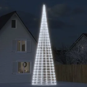 Árbol de Navidad en asta de bandera 3000 LED blanco frío 800 cm by , Christmas lights - Ref: Foro24-358121, Price: 165,26 €, ...