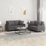 Juego de sofás con cojines 2 piezas cuero sintético gris by , Sofas - Ref: Foro24-3201370, Price: 407,32 €, Discount: %