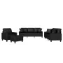 Juego de sofás con cojines 4 piezas cuero sintético negro by , Sofas - Ref: Foro24-3201353, Price: 700,93 €, Discount: %