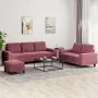 Juego de sofás 3 piezas tela rojo tinto by , Sofas - Ref: Foro24-3201912, Price: 497,90 €, Discount: %