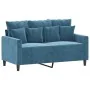 Juego de sofás con cojines 3 piezas terciopelo azul by , Sofas - Ref: Foro24-3201739, Price: 564,67 €, Discount: %