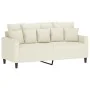 Juego de sofás con cojines 3 piezas terciopelo crema by , Sofas - Ref: Foro24-3201718, Price: 506,65 €, Discount: %