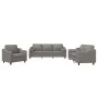 Juego de sofás con cojines 3 piezas tela gris taupe by , Sofas - Ref: Foro24-3201793, Price: 666,44 €, Discount: %