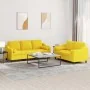 Juego de sofás con cojines 2 piezas tela amarillo claro by , Sofas - Ref: Foro24-3201855, Price: 447,74 €, Discount: %