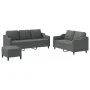 Juego de sofás con cojines 3 piezas tela gris oscuro von , Sofas - Ref: Foro24-3201843, Preis: 534,58 €, Rabatt: %