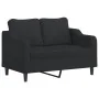 Juego de sofás con cojines 2 piezas tela negro by , Sofas - Ref: Foro24-3201822, Price: 448,12 €, Discount: %