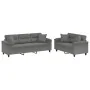 Juego de sofás con cojines 2 piezas tela microfibra gris oscuro by , Sofas - Ref: Foro24-3202352, Price: 590,24 €, Discount: %