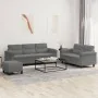 Juego de sofás con cojines 3 piezas tela microfibra gris oscuro von , Sofas - Ref: Foro24-3202346, Preis: 599,94 €, Rabatt: %
