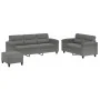 Juego de sofás con cojines 3 piezas tela microfibra gris oscuro von , Sofas - Ref: Foro24-3202346, Preis: 599,94 €, Rabatt: %