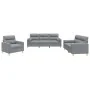 Juego de sofás con cojines 3 piezas tela gris claro von , Sofas - Ref: Foro24-3201552, Preis: 626,68 €, Rabatt: %