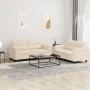 Juego de sofás con cojines 2 piezas tela microfibra beige by , Sofas - Ref: Foro24-3202319, Price: 551,47 €, Discount: %