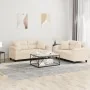 Juego de sofás con cojines 2 piezas tela microfibra beige by , Sofas - Ref: Foro24-3202331, Price: 560,35 €, Discount: %