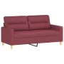 Juego de sofás con cojines 2 piezas tela rojo tinto by , Sofas - Ref: Foro24-3201590, Price: 443,92 €, Discount: %