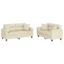 Juego de sofás con cojines 2 piezas cuero sintético color crema von , Sofas - Ref: Foro24-3202373, Preis: 514,83 €, Rabatt: %