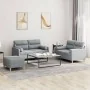 Juego de sofás con cojines 3 piezas tela gris claro by , Sofas - Ref: Foro24-3201592, Price: 517,72 €, Discount: %