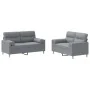 Juego de sofás con cojines 2 piezas tela gris claro von , Sofas - Ref: Foro24-3201584, Preis: 460,03 €, Rabatt: %