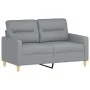 Juego de sofás con cojines 2 piezas tela gris claro by , Sofas - Ref: Foro24-3201616, Price: 491,28 €, Discount: %